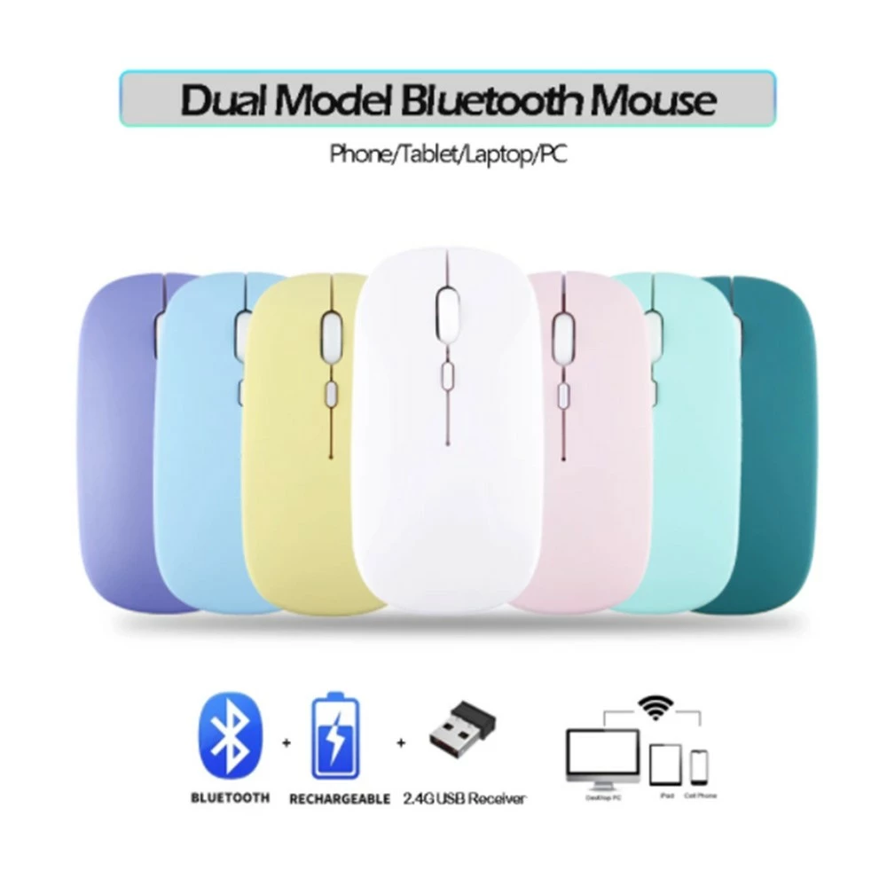 2.4G Wireless Bluetooth Mouse For MacBook, IPad, Windows Laptop, Tablet - Green - Image 6