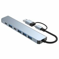 7-in-1 USB Hub Multi Ports Distributor USB 3.0 For Macbook Pro PC Hub