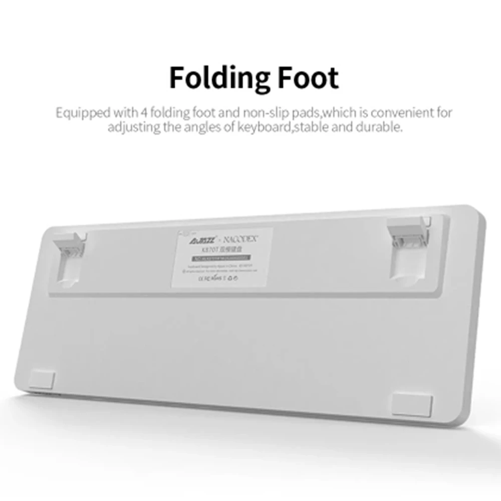 AJAZZ K870T RGB Mechanical Keyboard 87 Keys Wireless Bluetooth + Type-C Wired Dual Mode Mechanical Switch Gaming Keyboard - Red Switch - Image 6