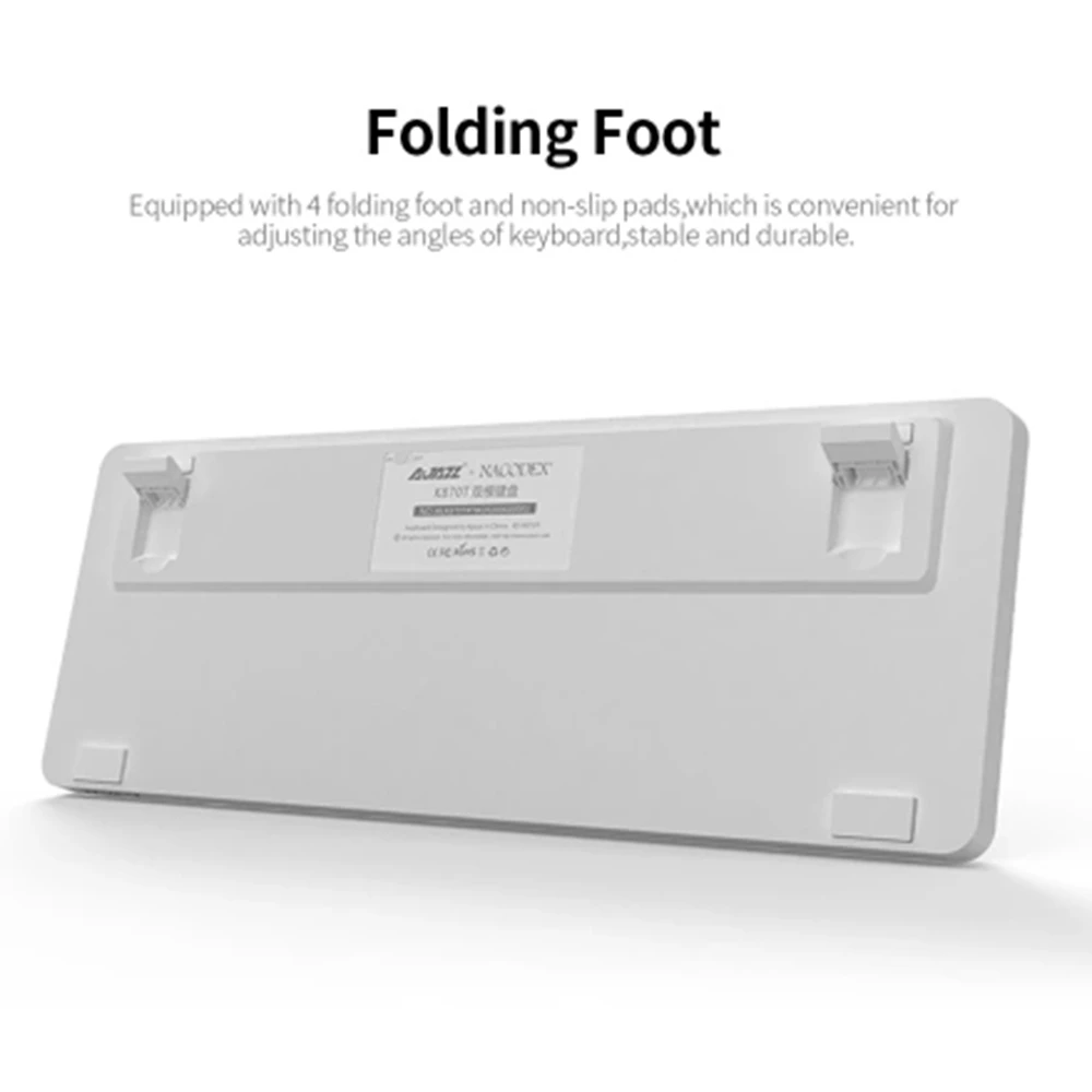 AJAZZ K870T RGB Mechanical Keyboard 87 Keys Wireless Bluetooth + Type-C Wired Dual Mode Mechanical Switch Gaming Keyboard - Black Switch - Image 6