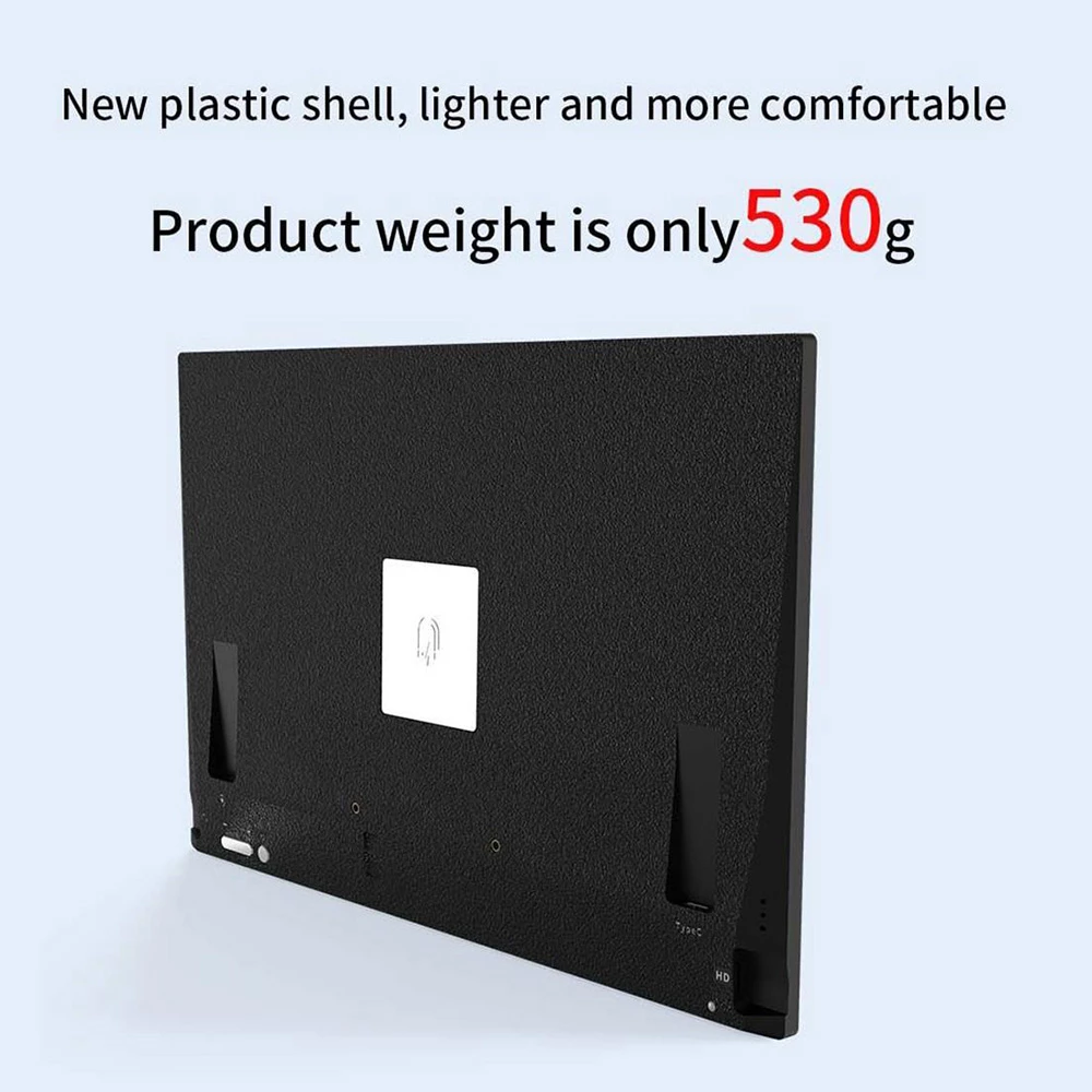 AOSIMAN 140FCC Portable 14 Inch Monitor 1920*1200 Resolution + HDR IPS Panel Plastic Shell Dual Speakers With Stand - JP Plug - Image 4