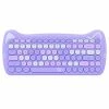 Ajazz 3060i Bluetooth Wireless Keyboard Cute Pet Design 84 Keys Support Mac IOS Windows Android - Purple