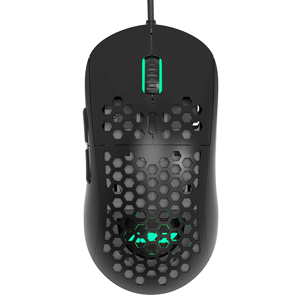 Ajazz AJ380R Ultralight Wired Mouse RGB Light Adjustable 12400DPI MAX PAW3327 Sensor Compatible With Windows 2000/XP/Vista/7/8/10 - Black - Image 5