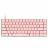 Ajazz AK33 82keys Anti-ghosting Ergonomic Mechanical Keyboard Durable White Backlight Blue Switch - Pink