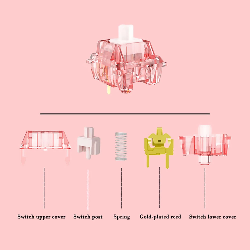 Ajazz Customized Fruit Switch Peach Switch Set For Keyboard DIY 45+1 Pieces - Image 2