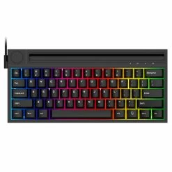 Ajazz K620T Bluetooth Wireless/Wired Dual Mode Mechanical Keyboard With 4400mA Battery RGB Backlit - Black With Red Switch