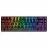 Ajazz K685T RGB Hot-swappable 68 Keys Mechanical Keyboard, Wired + Bluetooth + 2.4GHz Wireless Connection, Support Windows 2000 / Windows XP / Windows 7/8/10, Red Switch - Black