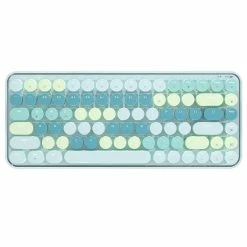 Ajazz K840T RGB Mechanical Keyboard Wired + Bluetooth + 2.4GHz Wireless Connection 84 Keys Blue Switch - Green