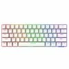 Ajazz STK61 61key Wired/Bluetooth Dual Mode Red Switch Multi-color Backlight Mechanical Keyboard - White