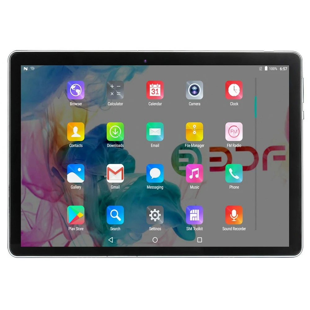 BDF M107 10.1 Inch 4G LTE Tablet For Kids Octa Core 2GB+32GB Android 10 8MP+2MP Dual Camera With Leather Case - Golden - Image 3