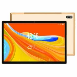 BDF P30 10.1 Inch Tablet 4GB RAM 64GB ROM MTK6762 Octa-Core Processor Android 11, 5MP+2MP Camera 6000mAh Battery - Gold