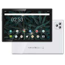 BDF P50 10.1 Inch Tablet 4GB RAM 128GB ROM MTK6762 Octa-Core CPU Android 11, 5MP+2MP Camera 6000mAh Battery - White