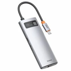 Baseus 6-in-1 Type-C USB 3.0 HUB Adapter For Laptop Tablet Phone - Gray