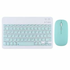 Bluetooth Wireless Keyboard Mouse Set For Android IOS Windows Phone Tablet - Green