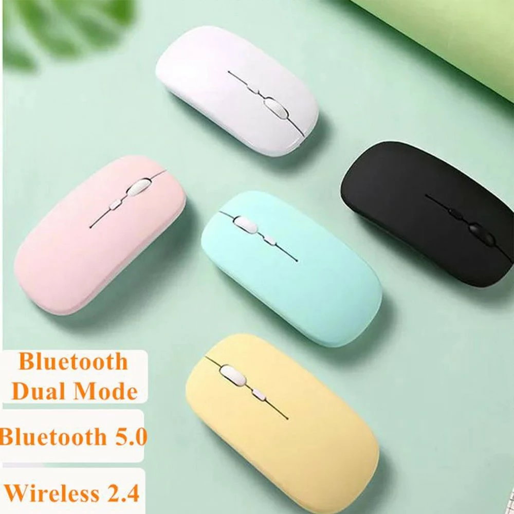 Bluetooth Wireless Keyboard Mouse Set For Android IOS Windows Phone Tablet - Purple - Image 2