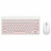 FD IK6620 2.4G Ergonomic Wireless Slim Keyboard Mouse Combos For Home Office - Pink