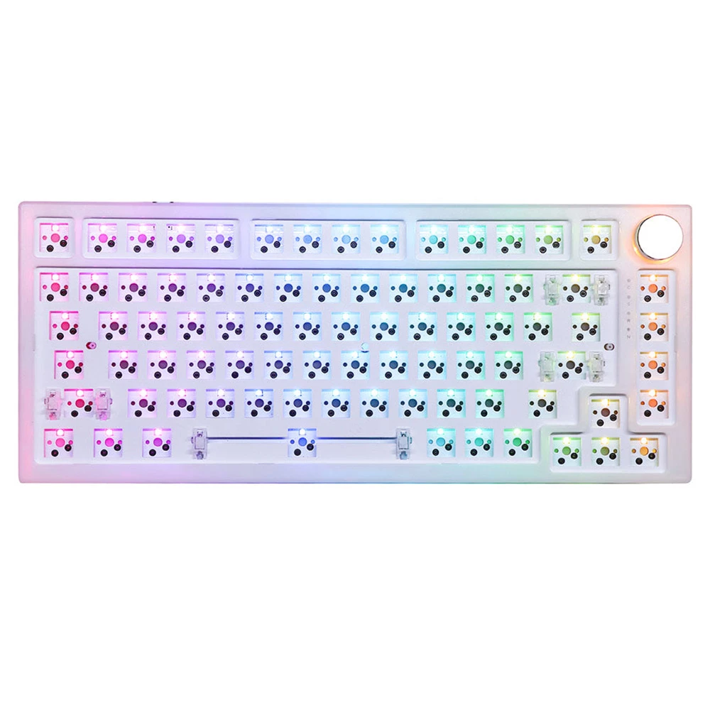 FEKER IK75 PRO QMK/VIA Kit 75% 82 Keys Gasket Hot Swappable Wired Mechanical Keyboard DIY Kit - White