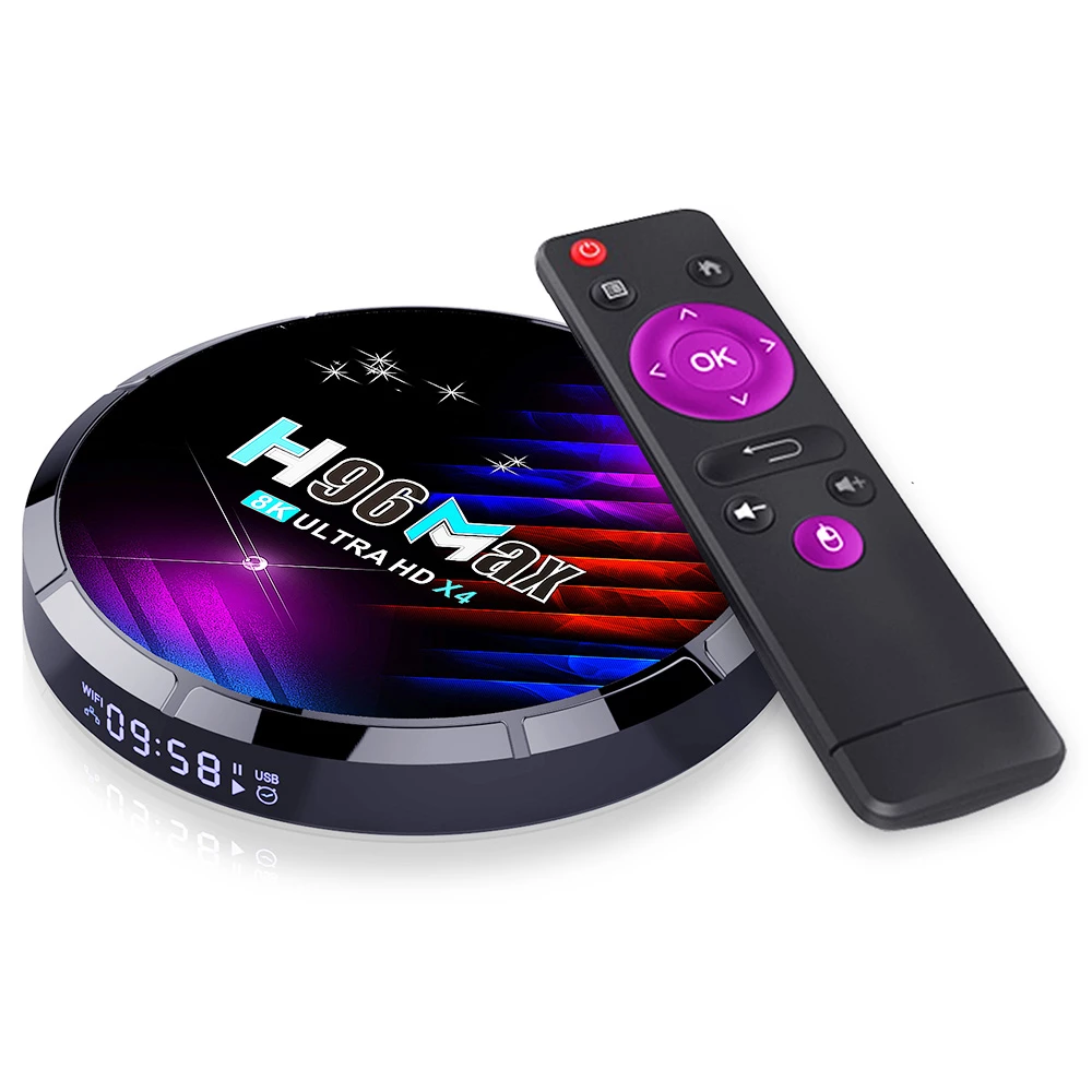 H96 Max X4 2GB+16GB Android 11 TV Box Amlogic S905X4 64-bit Quad Core 2.4G+5G WiFi 4K AV1 Decoding Media Player Smart Set Top Box - EU Plug - Image 2