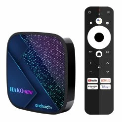 Hakomini Amlogic S905Y4 Quad Core 4GB RAM 32GB EMMC Google Certified Android 11 TV Box Netflix 4K AV1 5G WIFI Bluetooth 5.0 - US Plug