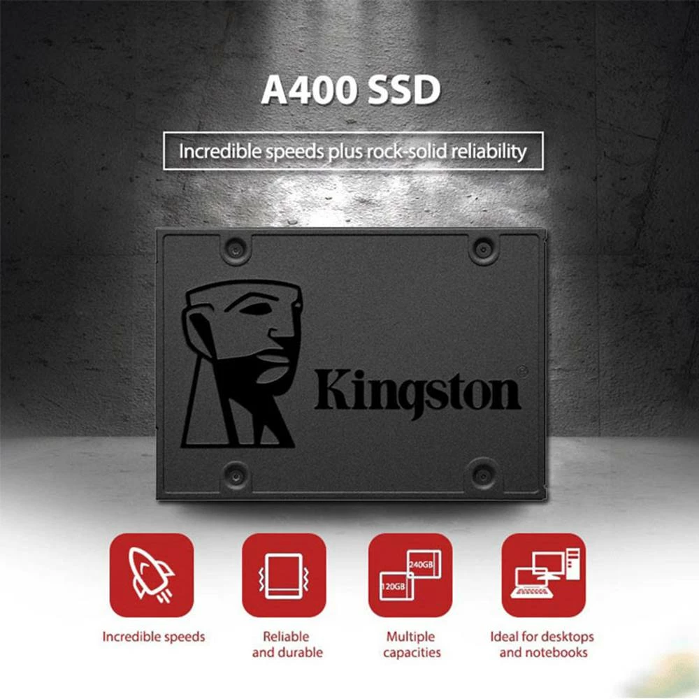 Kingston A400 SSD 960GB SATA 3 2.5 Inch Solid State Drive Phison S11 Support Windows System 500MB/s Read Speed For Laptop Desktop - Dark Gray - Image 5