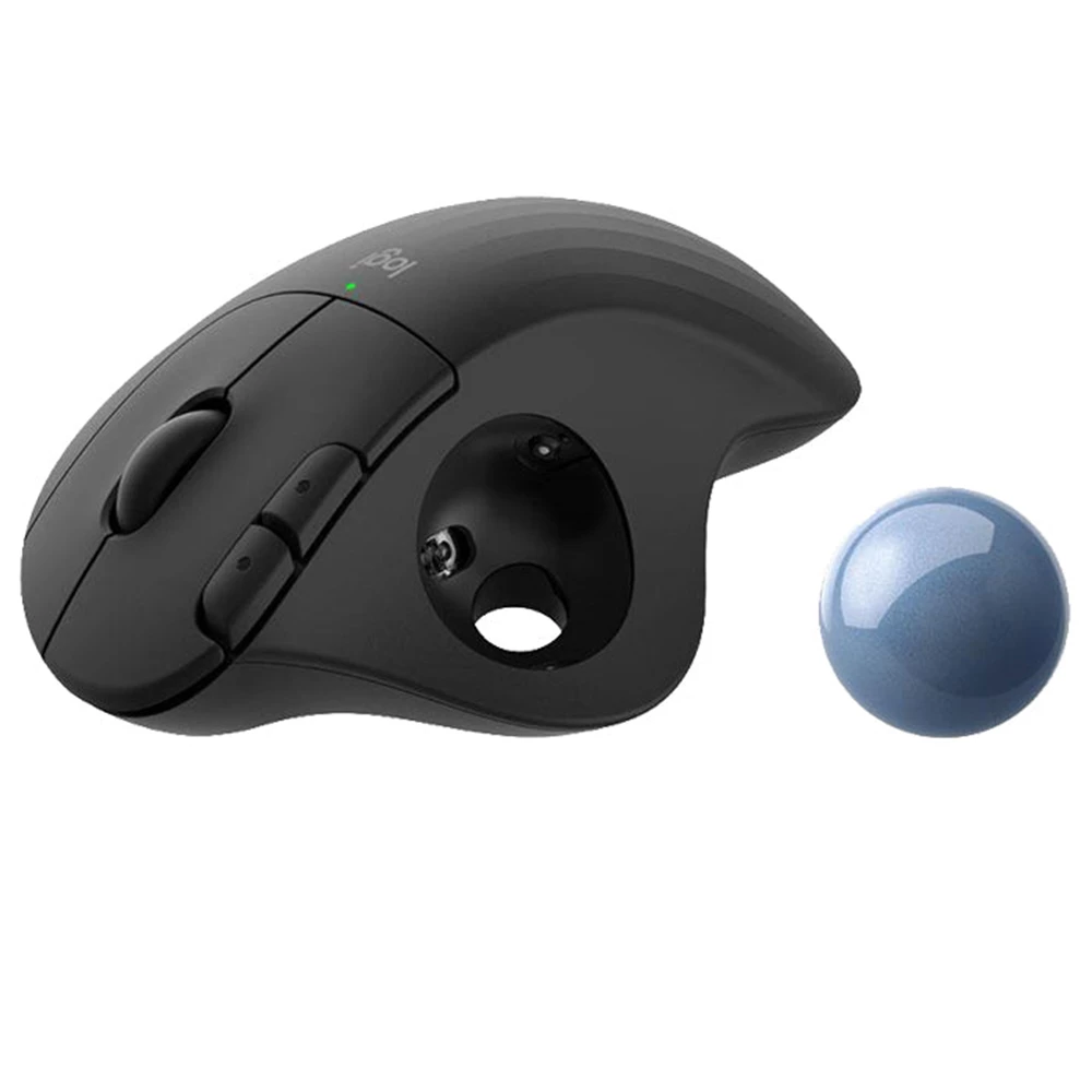 Logitech M575 Wireless Trackball Mouse, Tri Mode Connection, Up To 2000 DPI, Compatible With MacOS & Microsoft Windows - Black - Image 2
