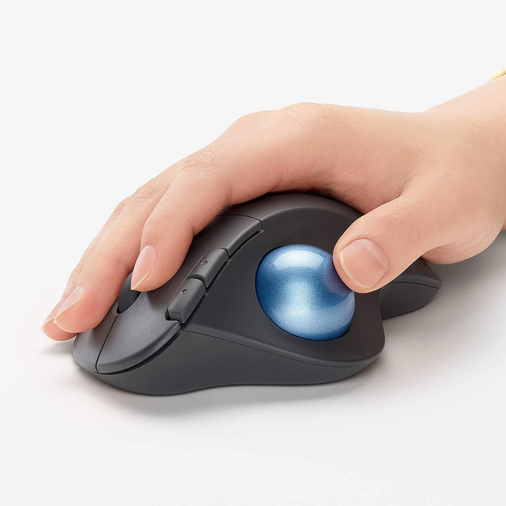 Logitech M575 Wireless Trackball Mouse, Tri Mode Connection, Up To 2000 DPI, Compatible With MacOS & Microsoft Windows - Black - Image 3