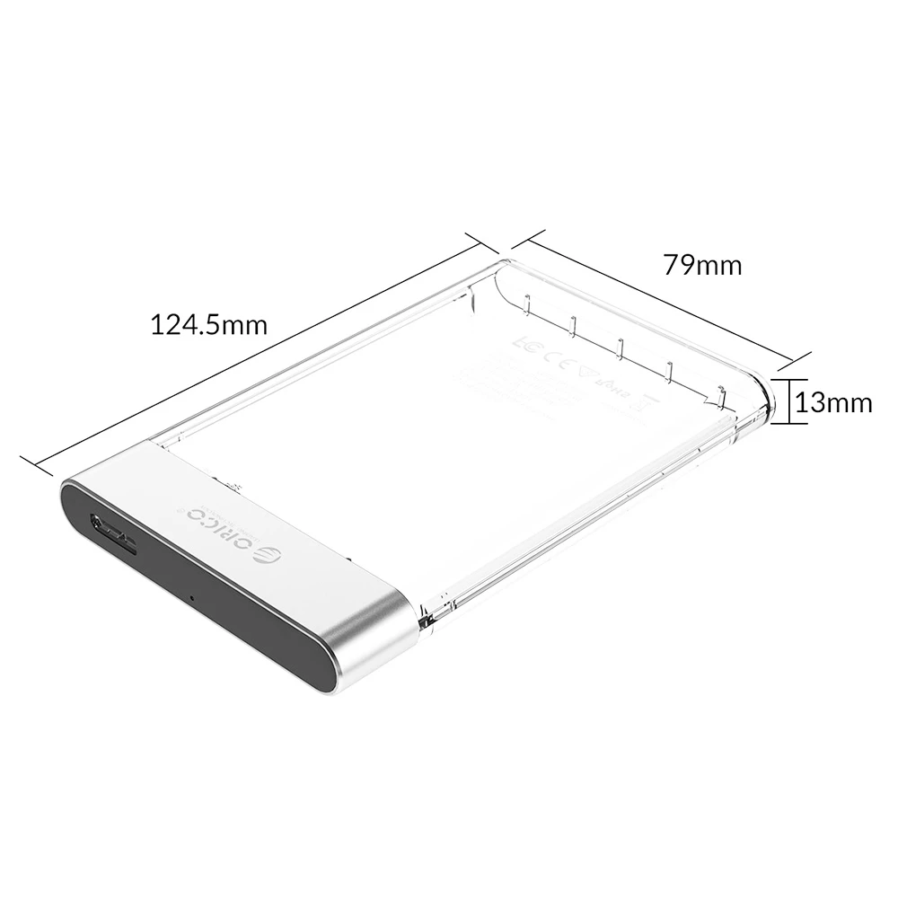 ORICO 2.5 Inch Transparent USB3.0 Hard Drive Enclosure - Image 6