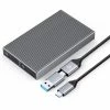 ORICO-BM2C3-2N-GY-BP Tool Free Aluminum Dual-bay M2 NVME*2 SSD Enclosure 10Gbps Solid State Drive Case