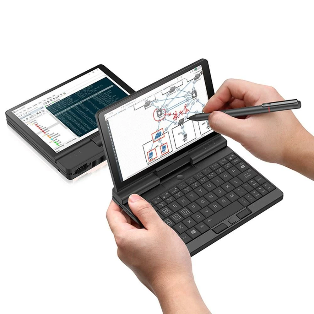 One Netbook A1 Pro Mini Engineer Laptop 7 Inches 1920*1200p Touch Screen Intel Core I5-1130G7 16GB RAM 512GB SSD Windows 11 6000mAh Battery Fingerprint Recognition - Black - Image 2