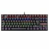 Redragon K552 Rainbow Backlight TKL Mechanical Gaming Keyboard 88 Keys Italian Layout Red Switch - Black