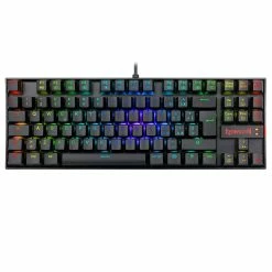 Redragon K552RGB-1 RGB Backlight TKL Mechanical Keyboard 88 Keys QWERTY Italian Layout Red Switch - Black
