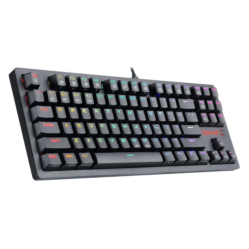 Redragon K598P-KRS RGB TKL Wireless Mechanical Keyboard Bluetooth/2.4Ghz/Wired Tri-Mode Red Switch For Win/Mac - Black - Image 4