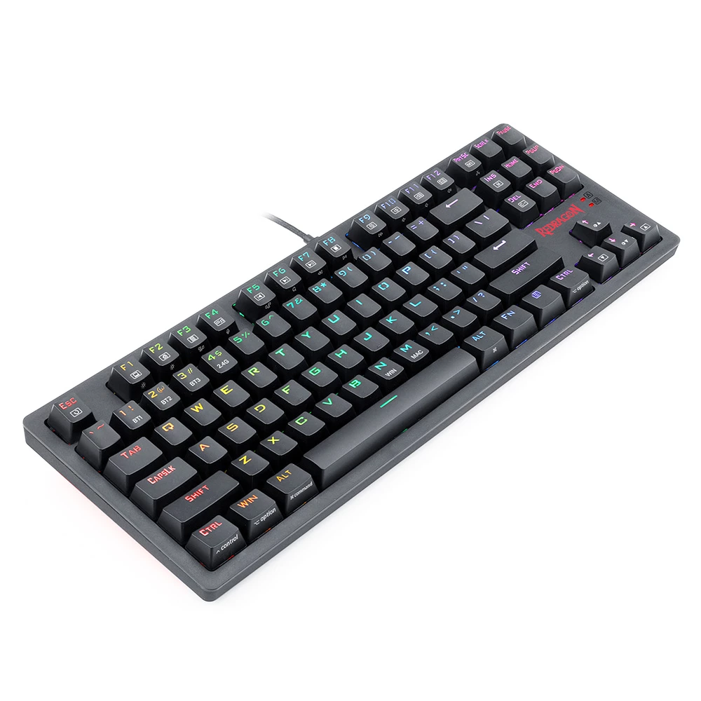 Redragon K598P-KRS RGB TKL Wireless Mechanical Keyboard Bluetooth/2.4Ghz/Wired Tri-Mode Red Switch For Win/Mac - Black - Image 5