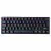 Redragon K615-R Elise Wired Rainbow Backlit Mechanical Keyboard Ultra-Thin 61 Keys Blue Switch German Layout-Black