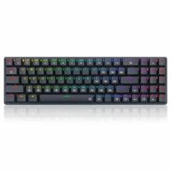 Redragon K626P-KB Ashe 78 Keys Wired RGB Compact Mechanical Keyboard Ultra-Thin With Numpad Blue Switch - Black