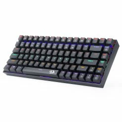 Redragon K629-KB 75% Rainbow LED Backlight Mechanical Gaming Keyboard 84 Key Blue Switch-Black