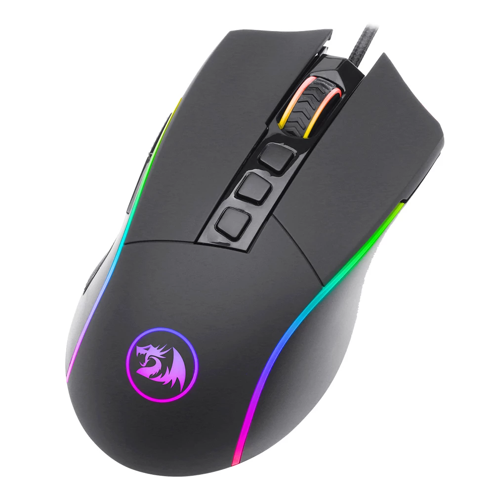 Redragon M721 PRO Lonewolf 2 Wired Gaming Mouse, 16000DPI, 8 Buttons Programmable - Black - Image 2