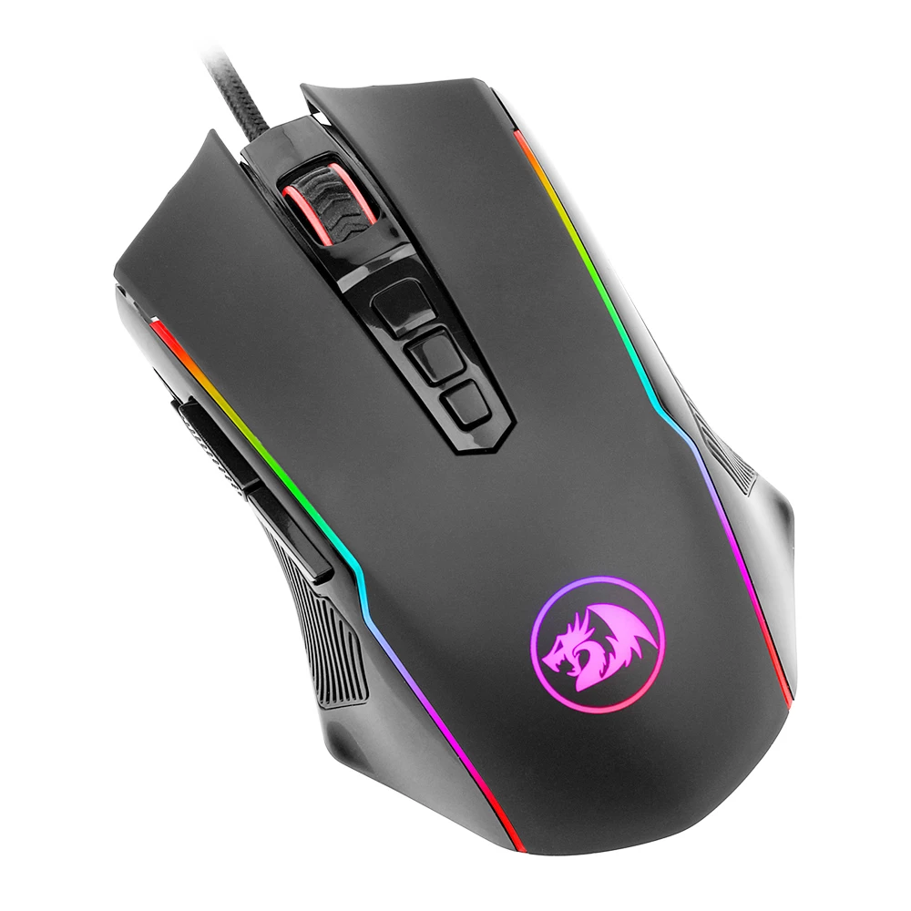 Redragon M910-K RGB Wired Gaming Mouse 8000 DPI 9 Programmable Buttons With Rapid-Fire Button - Black - Image 5