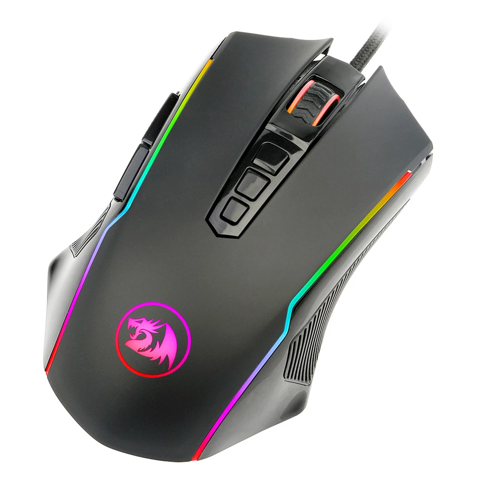 Redragon M910-K RGB Wired Gaming Mouse 8000 DPI 9 Programmable Buttons With Rapid-Fire Button - Black - Image 6
