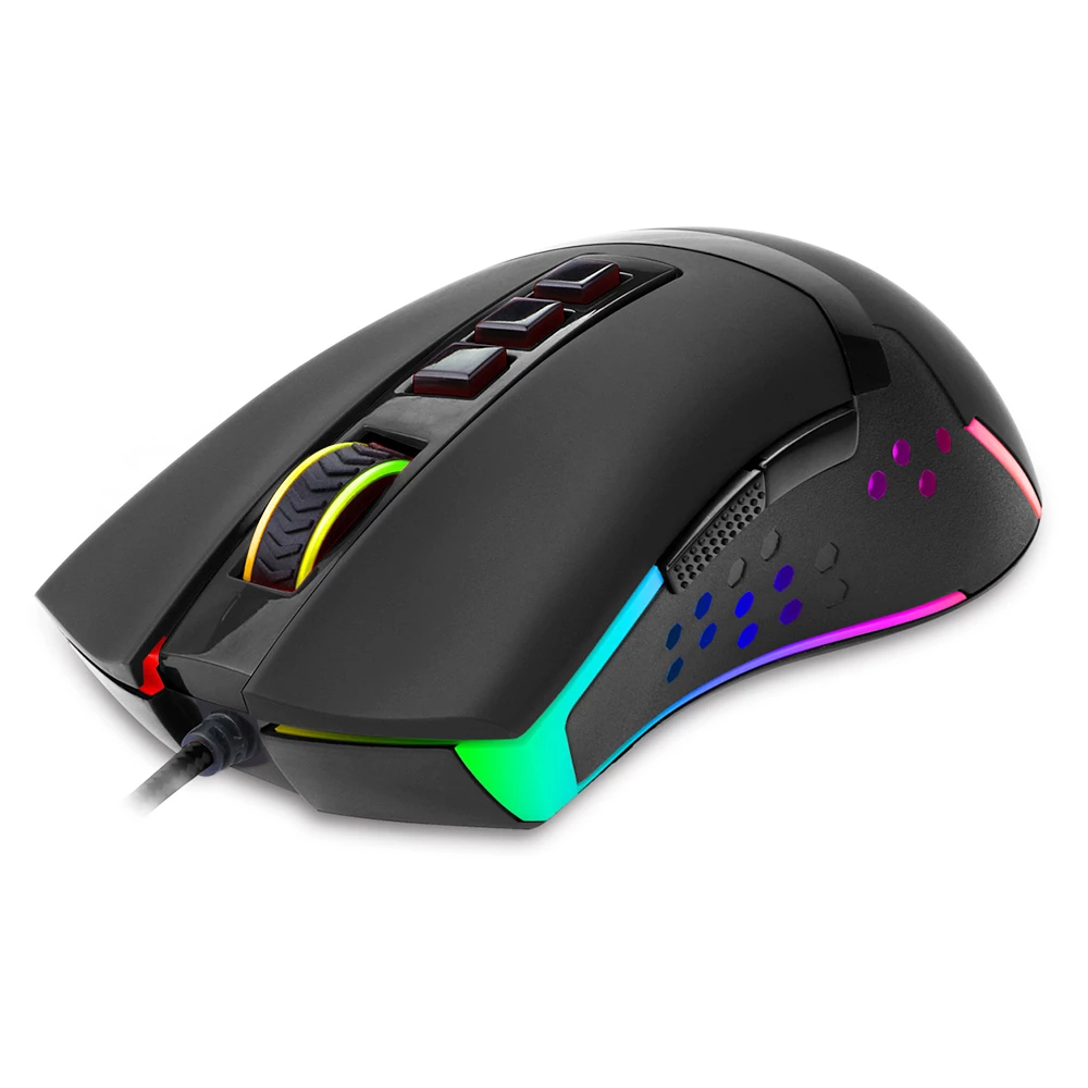 Redragon M712-RGB Octopus Wired Gaming Mouse, 10000DPI, 8 Buttons Programmable - Black - Image 2