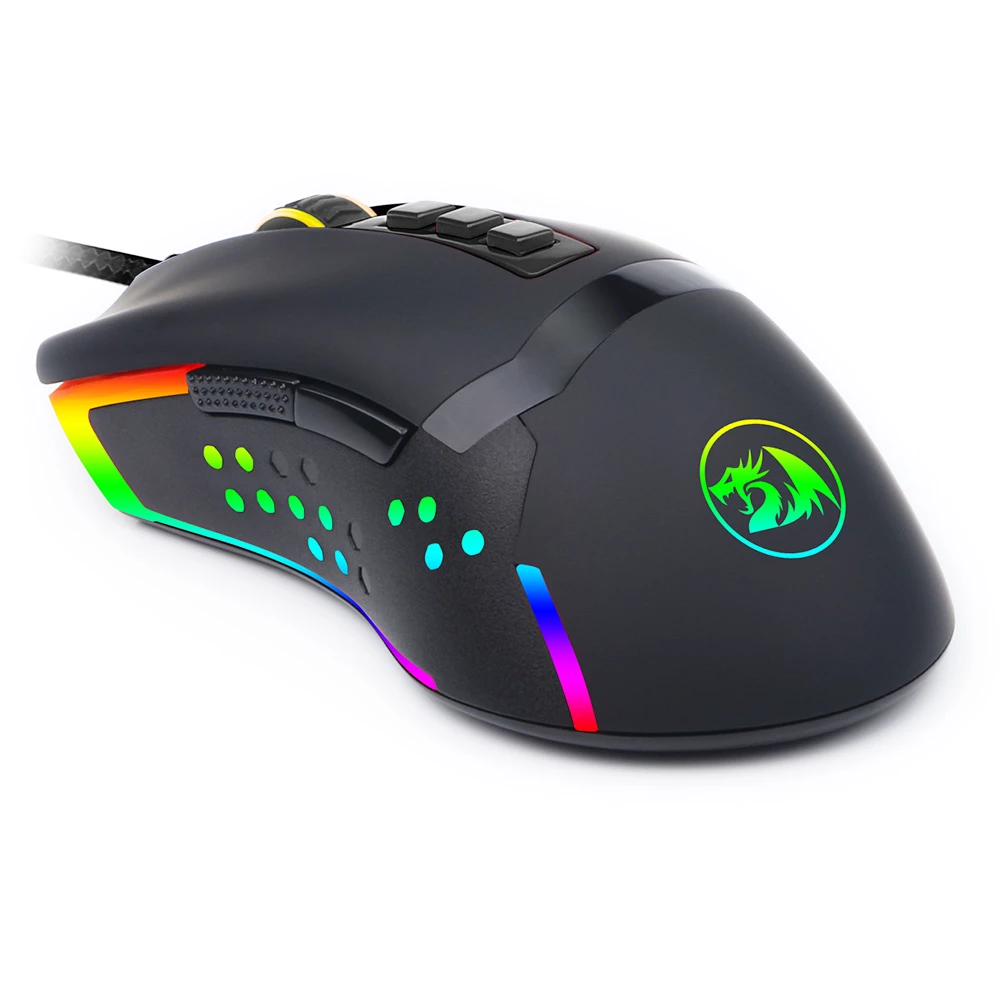 Redragon M712-RGB Octopus Wired Gaming Mouse, 10000DPI, 8 Buttons Programmable - Black - Image 3