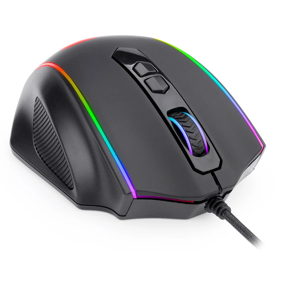 Redragon M720-RGB Vampire Wired Gaming Mouse, 10000 DPI, 7 Buttons Programmable, Built-in Weight Tuning - Black - Image 4