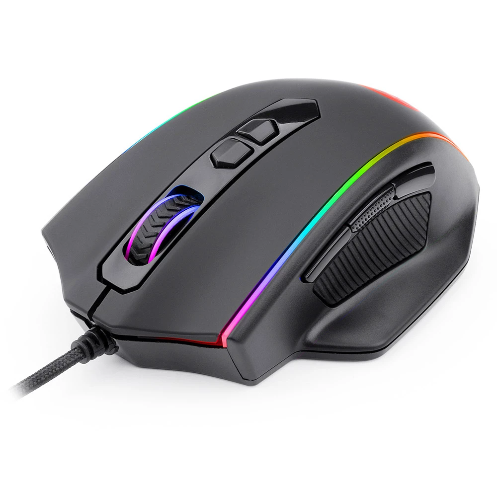 Redragon M720-RGB Vampire Wired Gaming Mouse, 10000 DPI, 7 Buttons Programmable, Built-in Weight Tuning - Black - Image 2