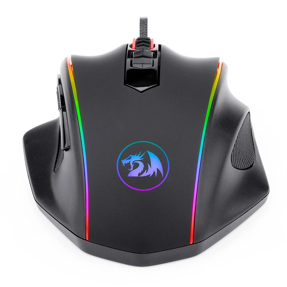 Redragon M720-RGB Vampire Wired Gaming Mouse, 10000 DPI, 7 Buttons Programmable, Built-in Weight Tuning - Black - Image 5