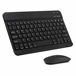 Ultra-Slim Bluetooth Keyboard And Mouse Combo Rechargeable Portable Wireless Keyboard Mouse Set - Black
