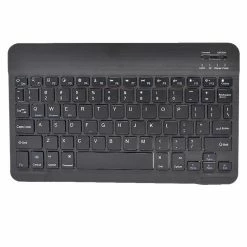 Wireless Bluetooth Keyboard For IPad Rubber Key Cap Rechargeable Keyboard For Android, IOS, Windows, Smartphone - Black