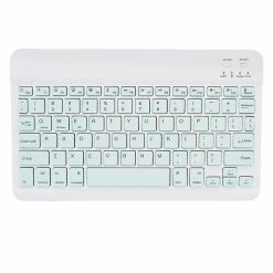 Wireless Bluetooth Keyboard For IPad Rubber Key Cap Rechargeable Keyboard For Android, IOS, Windows, Smartphone - Light Green