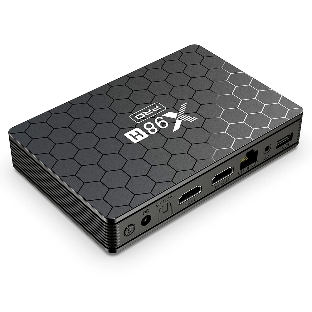 X98H Pro TV BOX Android 12 Allwinner H618 2GB RAM 16GB ROM 2.4G+5G WIFI Bluetooth 5.0 HDMI In WiFi 6 - US Plug
