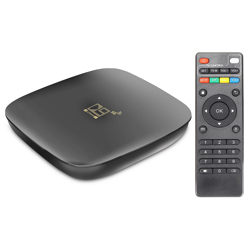 D9 5G TV BOX Android 10.0 Amlogic S905L2 1G RAM 8G ROM 2.4G+5G WIFI Bluetooth LAN