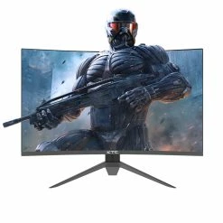 KTC H32S17 32 Inch 1500R Curved Gaming Monitor 2560x1440 QHD 165Hz 16:9 ELED 99% SRGB HDR10 1ms MPRT Response Time Low-blue Compatible With FreeSync And G-SYNC USB HDMI2.0 2xDP1.2 Audio Out Flexible Adjustment With Sturdy Tripod VESA Mount Displayer